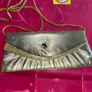 Gold clutch purse